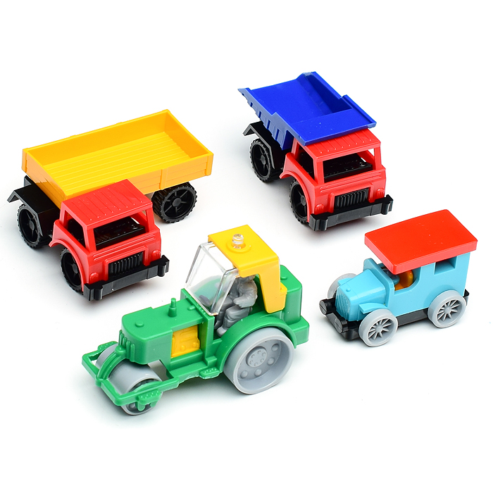 Фото к товару Набор Каток, самосвал, полуприцеп,фаэтон Набор Каток, самосвал, полуприцеп,фаэтон