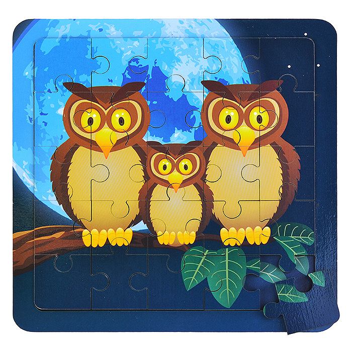 Пазл в рамке "Совиная семья" Пазл в рамке "Совиная семья"