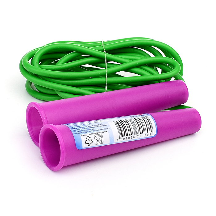 Фото к товару Скакалка 2,4 м, d шнура 4мм Скакалка 2,4 м, d шнура 4мм