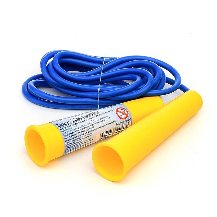 Фото к товару Скакалка 2,4 м, d шнура 4мм Скакалка 2,4 м, d шнура 4мм