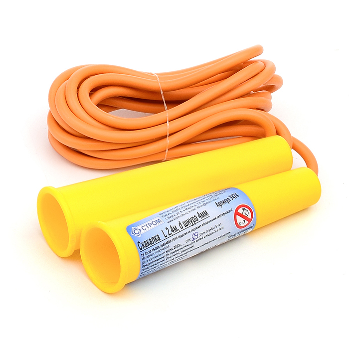 Фото к товару Скакалка 2,4 м, d шнура 4мм Скакалка 2,4 м, d шнура 4мм