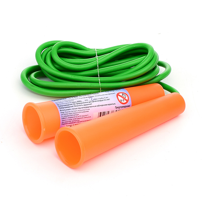 Фото к товару Скакалка 2,4 м, d шнура 4мм Скакалка 2,4 м, d шнура 4мм