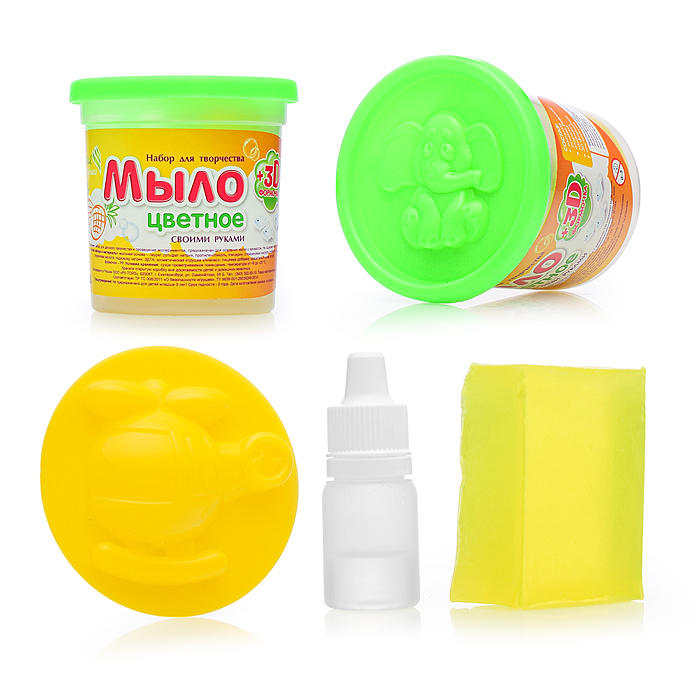 Фото к товару Мыло своими руками цветное, в банке "Ананас" Мыло своими руками цветное, в банке "Ананас"