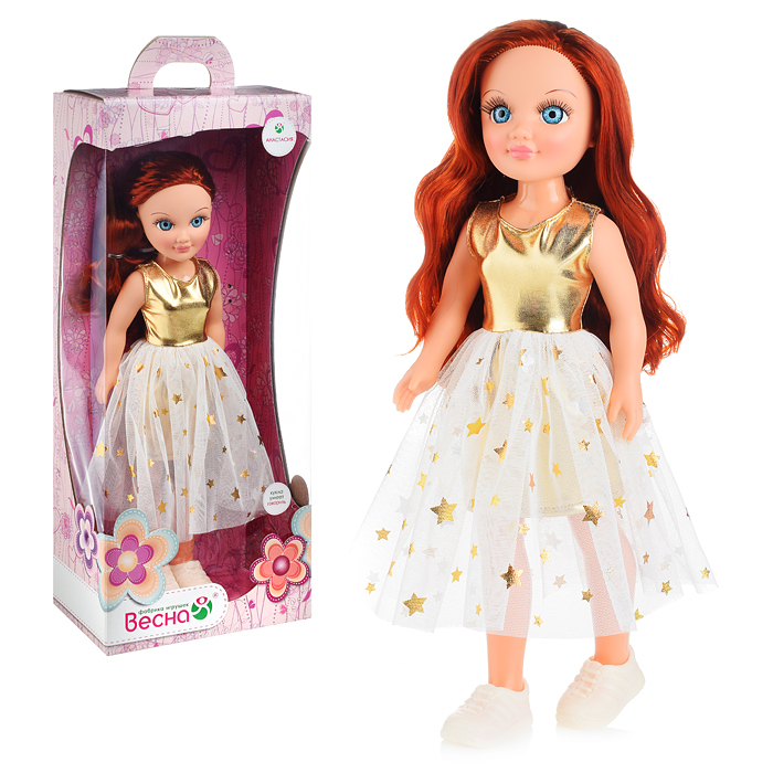 Кукла Анастасия, золотая звезда , со звуком Кукла Анастасия, золотая звезда , со звуком