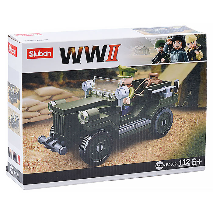 Конструктор M38-B0682 "Военный джип" (112 дет.) Конструктор M38-B0682 "Военный джип" (112 дет.)