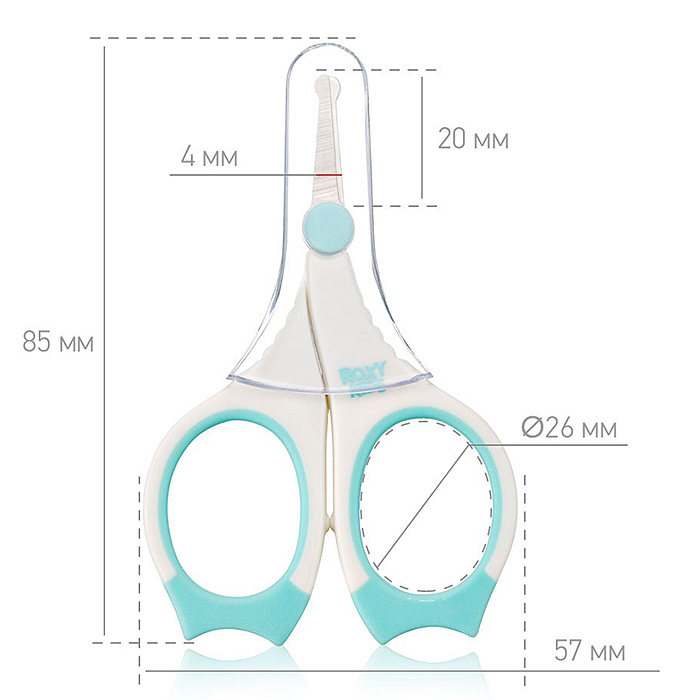Фото к товару Маникюрные ножницы для новорожденных, с прорезиненными ручками Маникюрные ножницы для новорожденных, с прорезиненными ручками