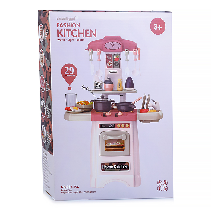 Фото к товару Игровой набор кухня 889-196 "Люблю готовить" (свет, звук) в коробке Игровой набор кухня 889-196 "Люблю готовить" (свет, звук) в коробке