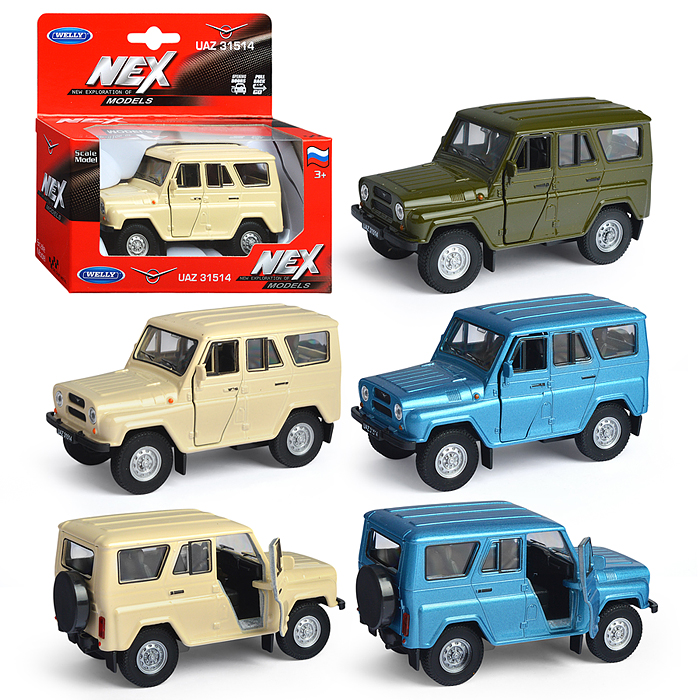 Машинка 1:38 УАЗ-31514, пруж. мех., цвет в асс. Машинка 1:38 УАЗ-31514, пруж. мех., цвет в асс.