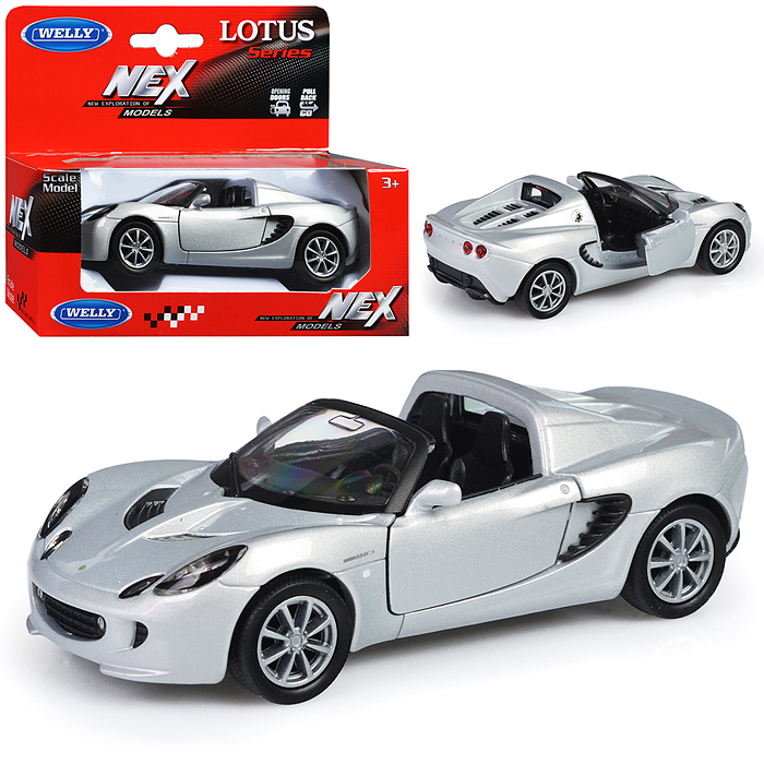 Машинка 1:38 Lotus Elise 111S 2003, пруж. мех., цв. в асс. Машинка 1:38 Lotus Elise 111S 2003, пруж. мех., цв. в асс.