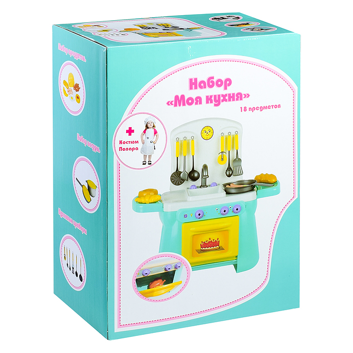 Фото к товару Игровой набор Моя кухня+ костюм повара Игровой набор Моя кухня+ костюм повара