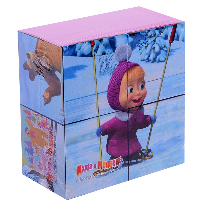 Кубики 4шт "Маша и Медведь" Кубики 4шт "Маша и Медведь"