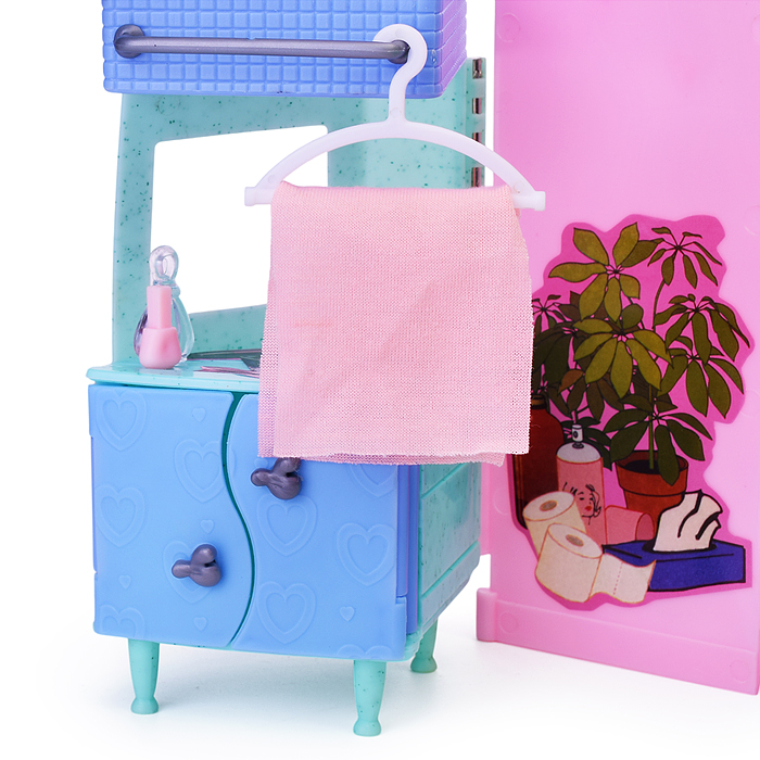 Фото к товару Набор мебели для кукол 21013 "Ванная комната" в коробке Набор мебели для кукол 21013 "Ванная комната" в коробке
