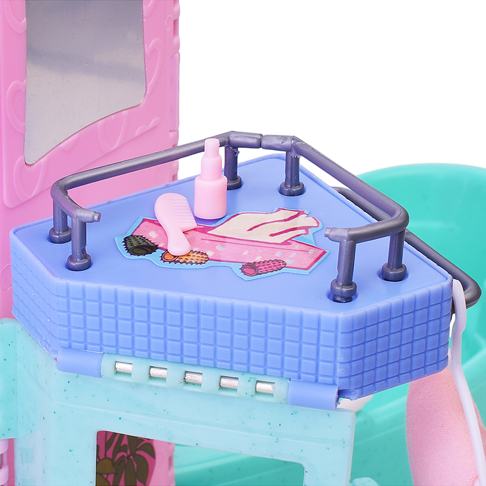 Фото к товару Набор мебели для кукол 21013 "Ванная комната" в коробке Набор мебели для кукол 21013 "Ванная комната" в коробке