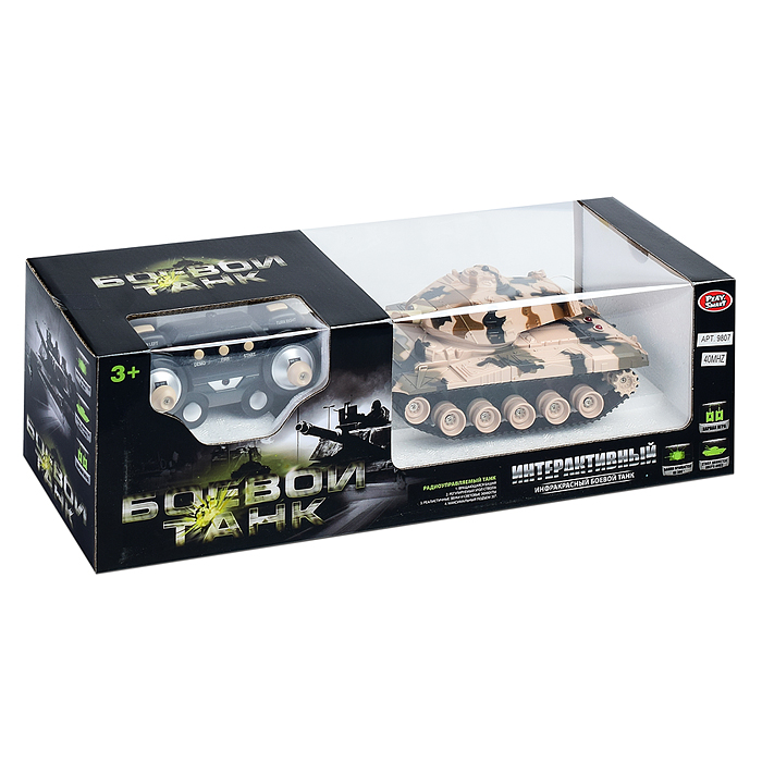 Фото к товару Боевой танк 9807 "Наступление" р/у, на аккумуляторах, зарядное, в коробке Боевой танк 9807 "Наступление" р/у, на аккумуляторах, зарядное, в коробке