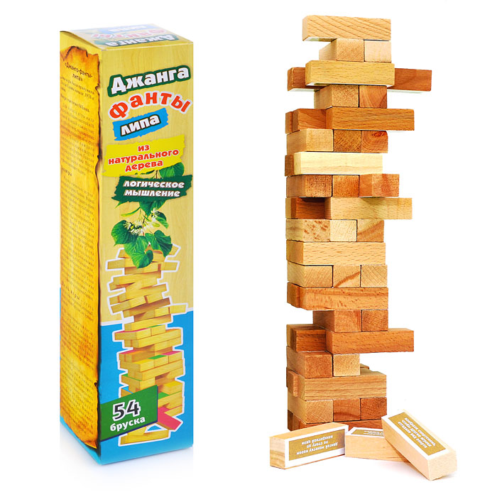 Настольная игра "Джанга-фанты липа" (большая из натурального дерева) Настольная игра "Джанга-фанты липа" (большая из натурального дерева)