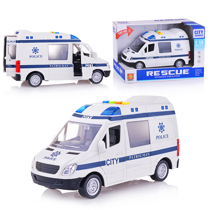 Машина WY590B "Полиция" 1:16 (свет, звук) в коробке Машина WY590B "Полиция" 1:16 (свет, звук) в коробке