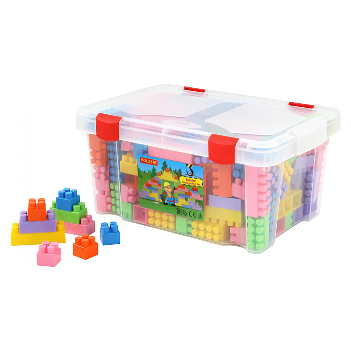 Конструктор "Строитель" (174 элемента) (в контейнере) Конструктор "Строитель" (174 элемента) (в контейнере)