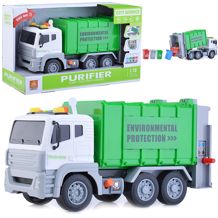 Машина WY820A "Мусоровоз" 1:12 (свет, звук) в коробке Машина WY820A "Мусоровоз" 1:12 (свет, звук) в коробке