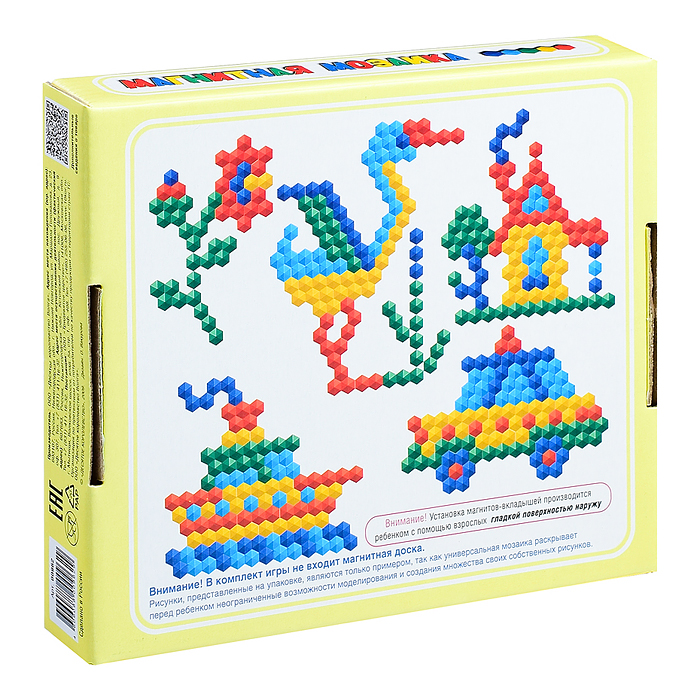 Фото к товару Мозаика магнитная 125 шестигранных фишек Мозаика магнитная 125 шестигранных фишек