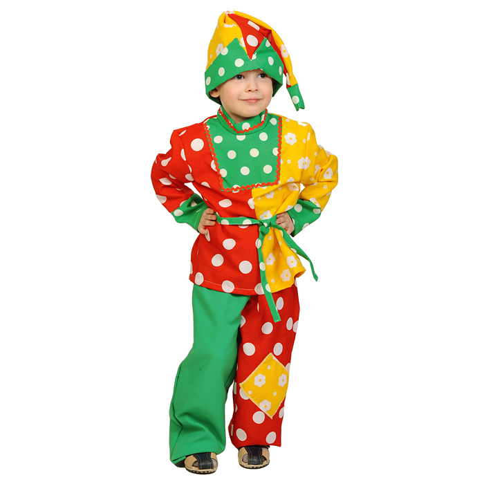 Изделие швейное "Набор карнавальный "Петрушка" текстиль дет. р-р XS (рост 104-110) Изделие швейное "Набор карнавальный "Петрушка" текстиль дет. р-р XS (рост 104-110)