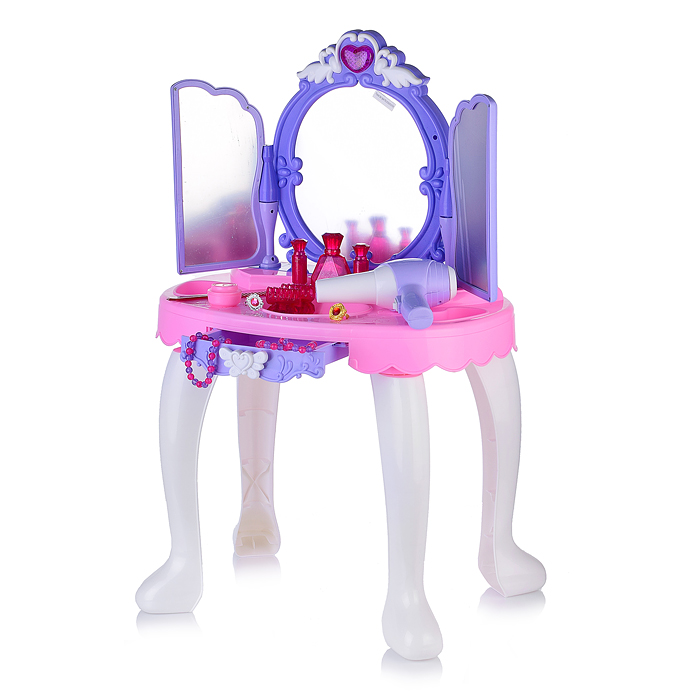 Фото к товару Игровой набор стилист YL80009A "Туалетный столик. Маленькие радости" (свет, звук) в коробке Игровой набор стилист YL80009A "Туалетный столик. Маленькие радости" (свет, звук) в коробке