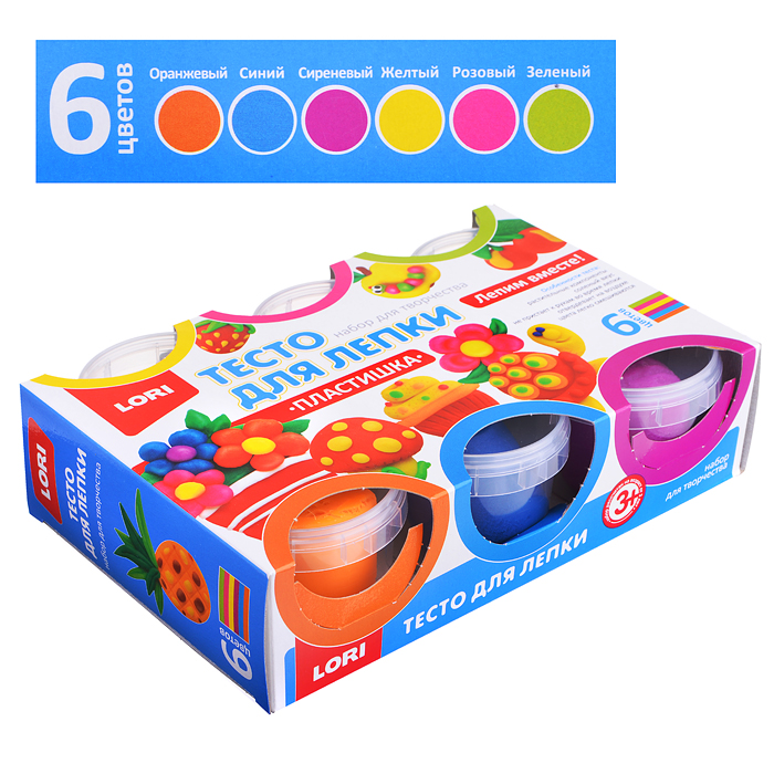 Тесто для лепки. Набор №10, 6цв.