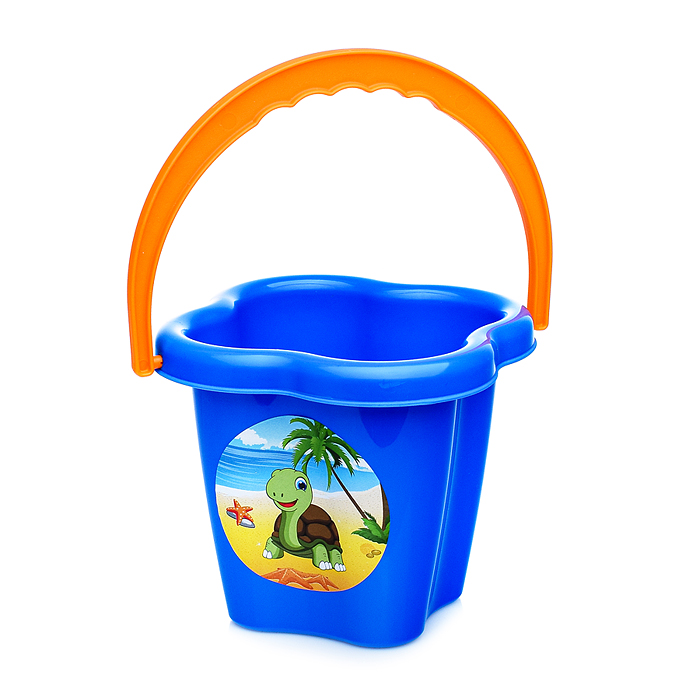 Фото к товару Набор №142: ведро-цветок среднее, ситечко-цветок, лопатка №5, грабельки №5, 4 формочки Набор №142: ведро-цветок среднее, ситечко-цветок, лопатка №5, грабельки №5, 4 формочки