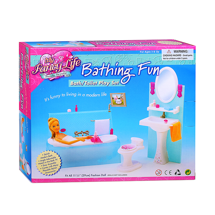 Набор мебели для кукол 2820 "Ванная комната" в коробке