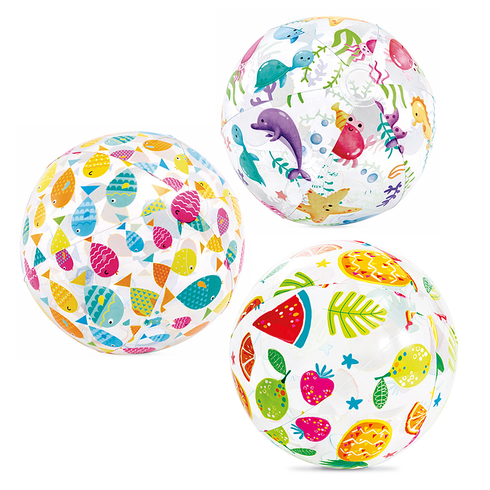 Мяч пляжный "Узоры", d=51 см, от 3 лет, цвета МИКС, 59040NP INTEX