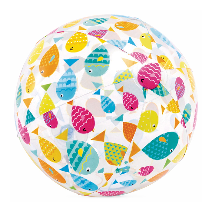 Мяч пляжный "Узоры", d=51 см, от 3 лет, цвета МИКС, 59040NP INTEX