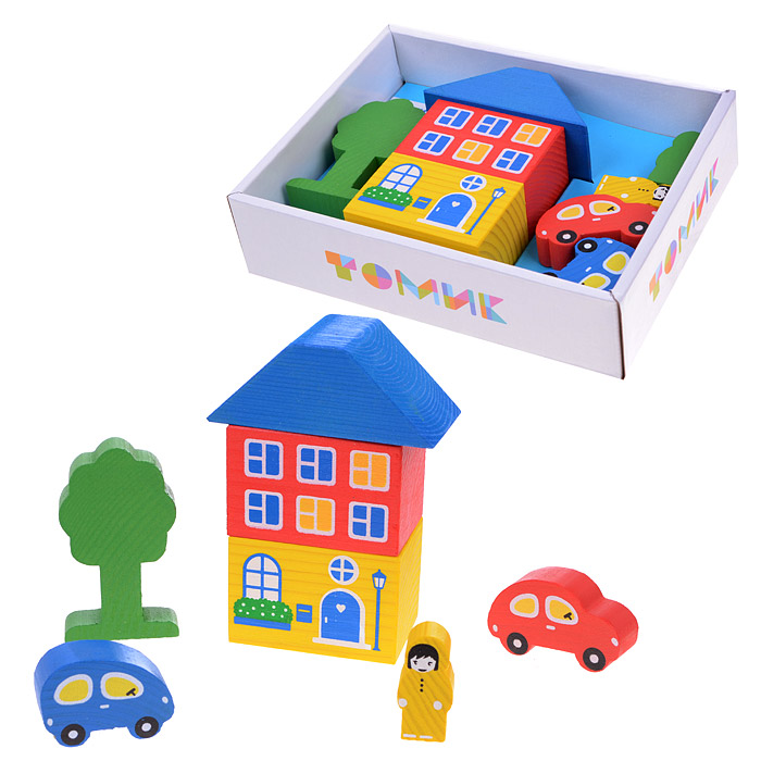 Конструктор "Цветной Городок" 8 дет. голубой Конструктор "Цветной Городок" 8 дет. голубой