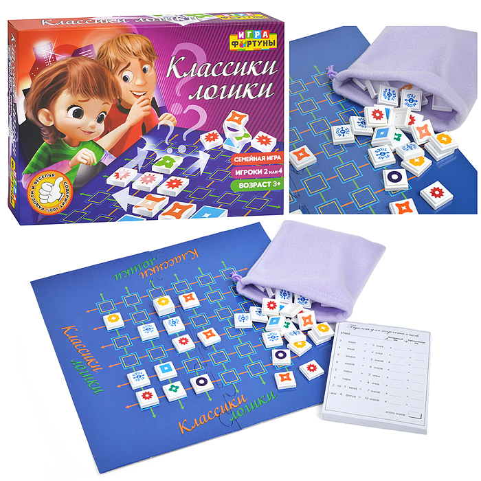 Настольная семейная игра "Классики логики" Настольная семейная игра "Классики логики"