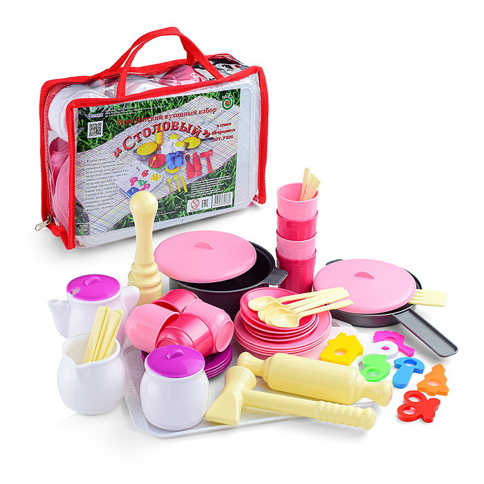 Фото к товару Набор детской посуды Столовый 52 предмета Набор детской посуды Столовый 52 предмета