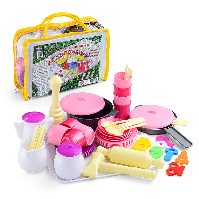 Фото к товару Набор детской посуды Столовый 52 предмета Набор детской посуды Столовый 52 предмета