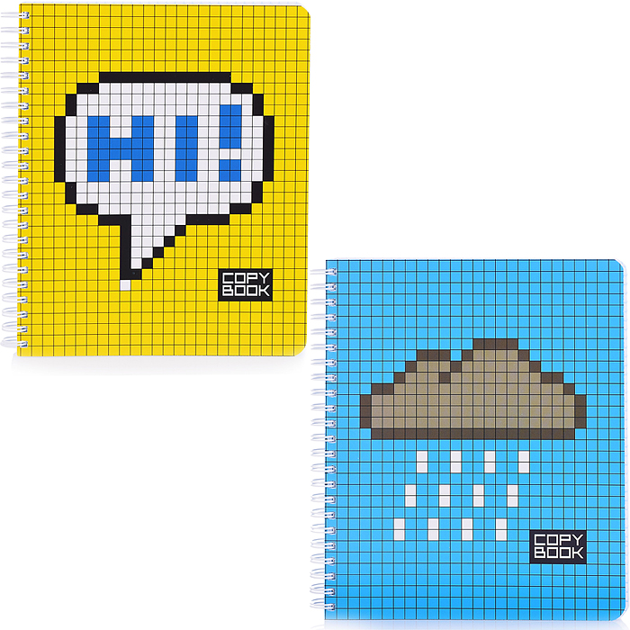 Фото к товару Тетрадь 96л. клетка А5 Гребень ML Перевертыш, пиксель стандарт Тетрадь 96л. клетка А5 Гребень ML Перевертыш, пиксель стандарт