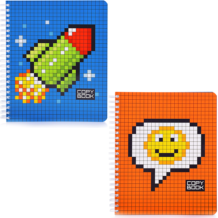 Фото к товару Тетрадь 96л. клетка А5 Гребень ML Перевертыш, пиксель стандарт Тетрадь 96л. клетка А5 Гребень ML Перевертыш, пиксель стандарт