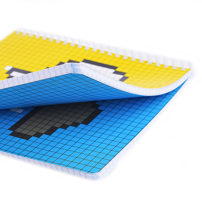 Фото к товару Тетрадь 96л. клетка А5 Гребень ML Перевертыш, пиксель стандарт Тетрадь 96л. клетка А5 Гребень ML Перевертыш, пиксель стандарт