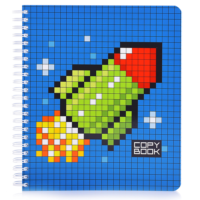 Фото к товару Тетрадь 96л. клетка А5 Гребень ML Перевертыш, пиксель стандарт Тетрадь 96л. клетка А5 Гребень ML Перевертыш, пиксель стандарт