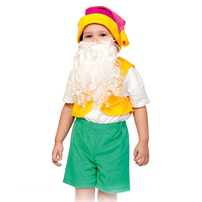 Изделие швейное "Набор карнавальный "Гномик-1" плюш-лайт жилет рост 92-116