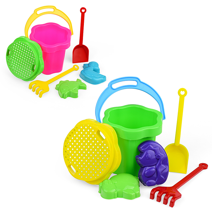 Песочный набор №103 (ведро-цветок 0,3 л, сито, грабли, совок, 2 формочки) Песочный набор №103 (ведро-цветок 0,3 л, сито, грабли, совок, 2 формочки)