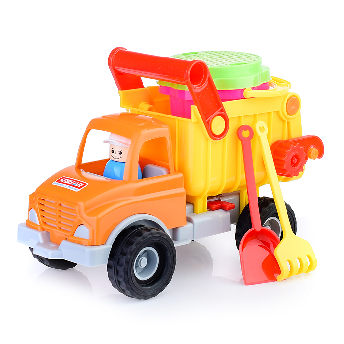 Фото к товару Песочный набор № 143 Грузовик самосвал с песочным набором №101 Песочный набор № 143 Грузовик самосвал с песочным набором №101