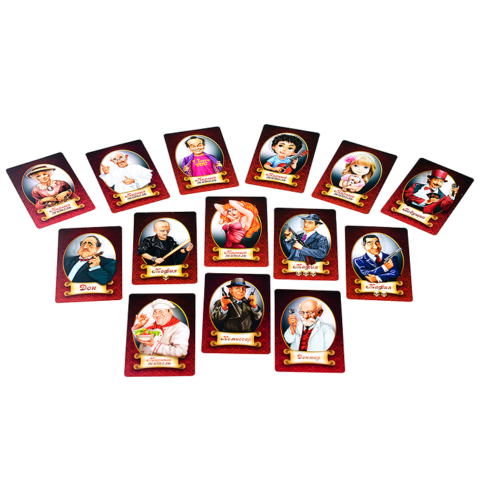Фото к товару Настольная игра, карточная "Мафия" (с масками) Настольная игра, карточная "Мафия" (с масками)