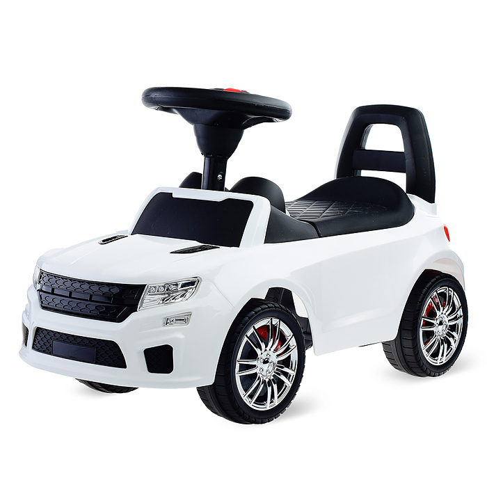 Каталка-автомобиль "SuperCar" №6 со звуковым сигналом (белая) Каталка-автомобиль "SuperCar" №6 со звуковым сигналом (белая)
