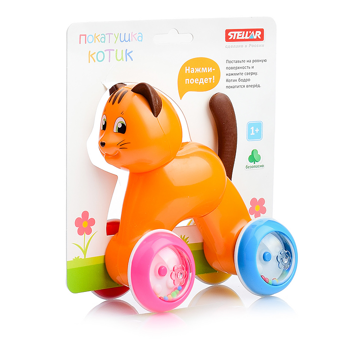 Фото к товару Игрушка-покатушка "Котик" Игрушка-покатушка "Котик"