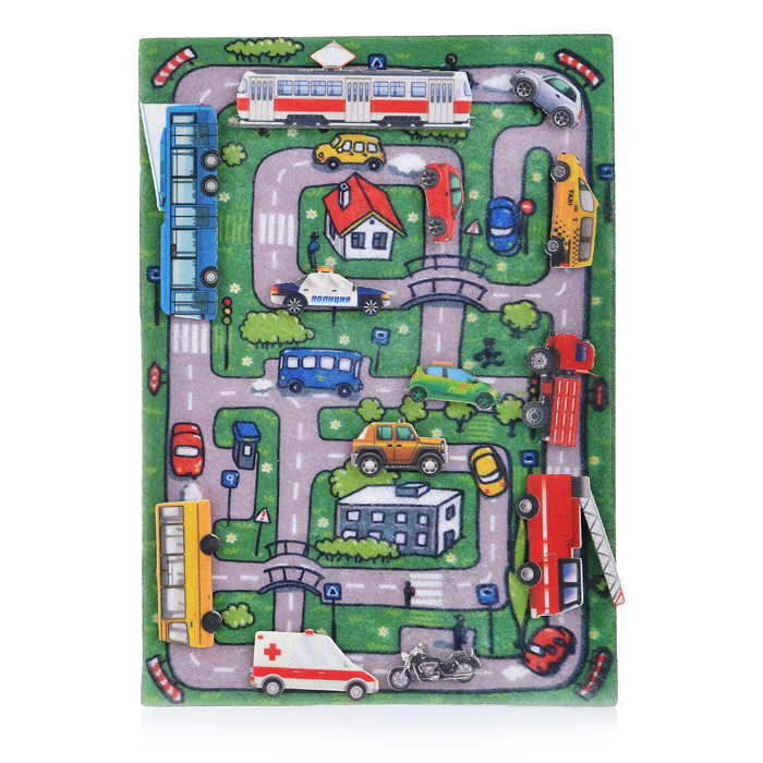 Веселые машинки с игровым полем, фетр Веселые машинки с игровым полем, фетр