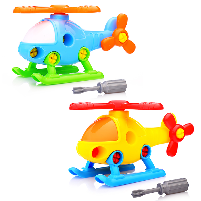 Конструктор-транспорт "Вертолёт" (16 элементов) (в сеточке) Конструктор-транспорт "Вертолёт" (16 элементов) (в сеточке)