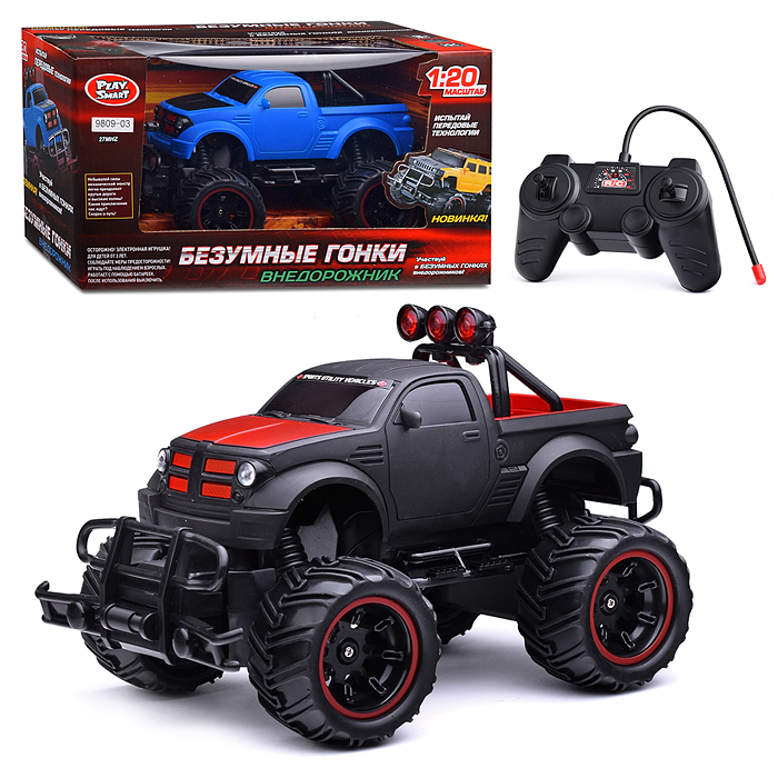 Машина 9854-03/04 "Внедорожник "Безумные гонки" р/у, в коробке