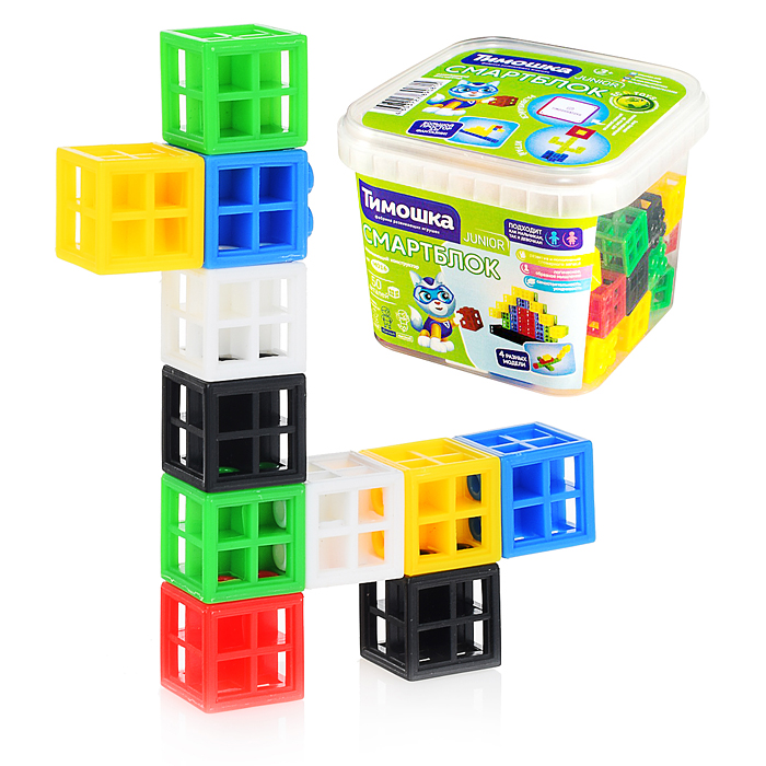 Конструктор "Смарт-блок" 50 деталей (контейнер) Конструктор "Смарт-блок" 50 деталей (контейнер)