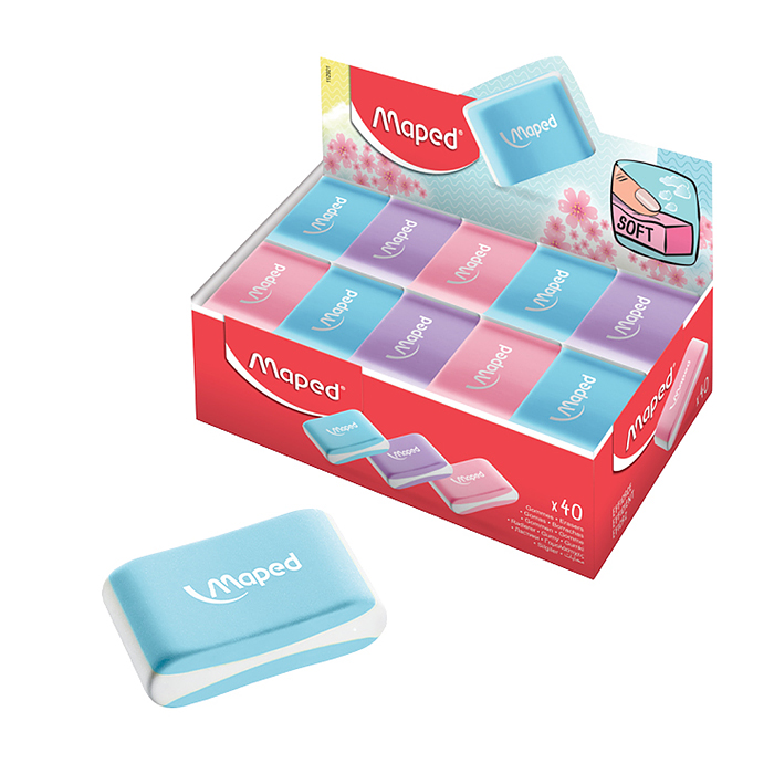 Ластик "Essentials Soft" фигурный, пластик Ластик "Essentials Soft" фигурный, пластик