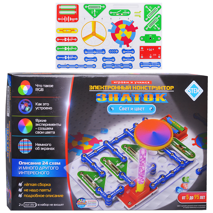 Электронный конструктор Знаток "Свет и цвет" Электронный конструктор Знаток "Свет и цвет"